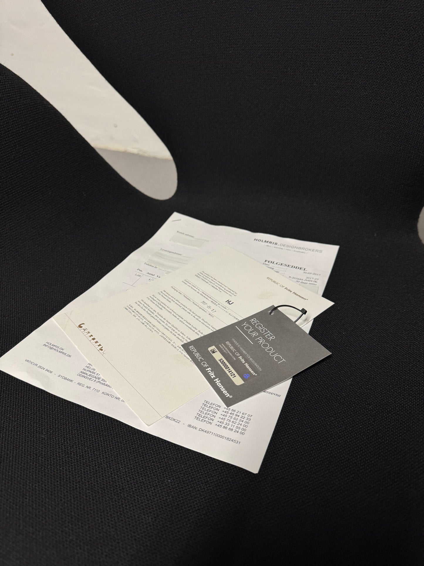 Returdrej & Original polstring Arne Jacobsen ‘Svanen’ Fritz Hansen, model: 3320.